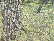 Vincent Van Gogh Pine Trees and Dandelions in the Garden of Saint-Paul Hospital (nn04) painting